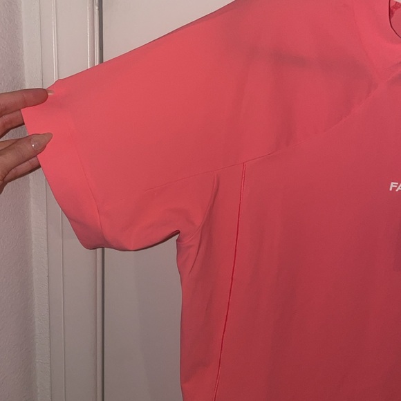 {Fairmonde} Active Fit Mock Neck Tee - Flamingo - Picture 6 of 7